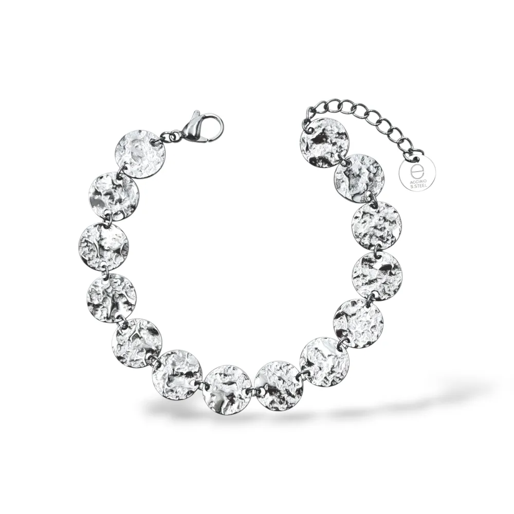 [BR-795-17233] Cerchi-Bracciale in Acciaio - BR-795-17233 (Argento)