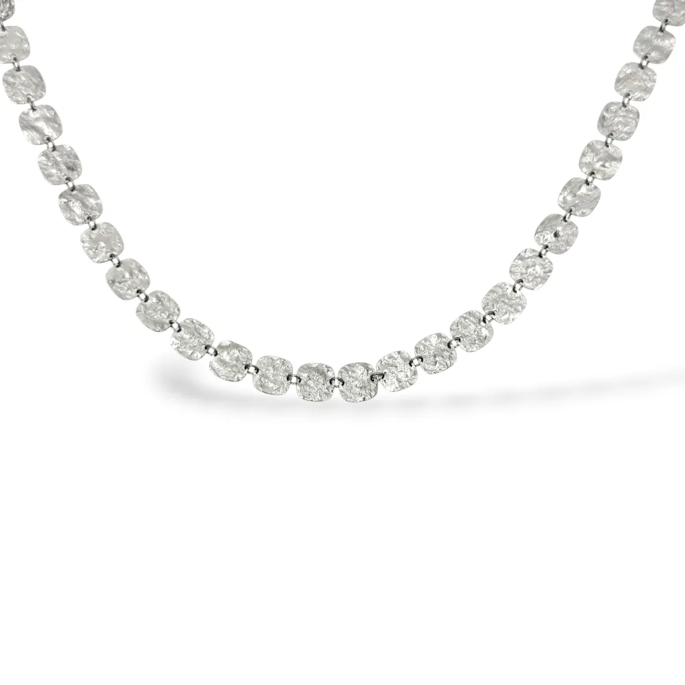Quadrato-Collana Corta in Acciaio - CAC-795-13255