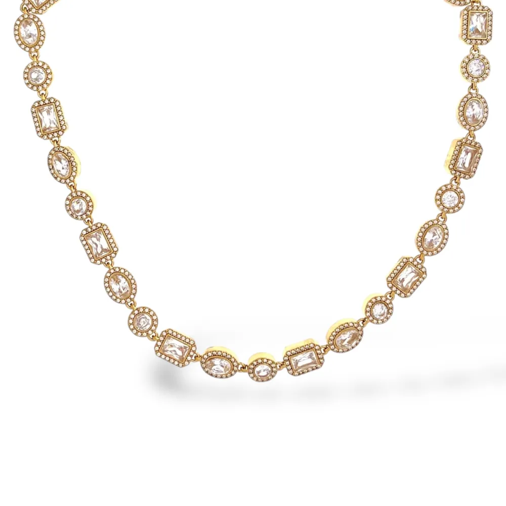 Punti luce-Collana Corta in Acciaio - CL-795-12981