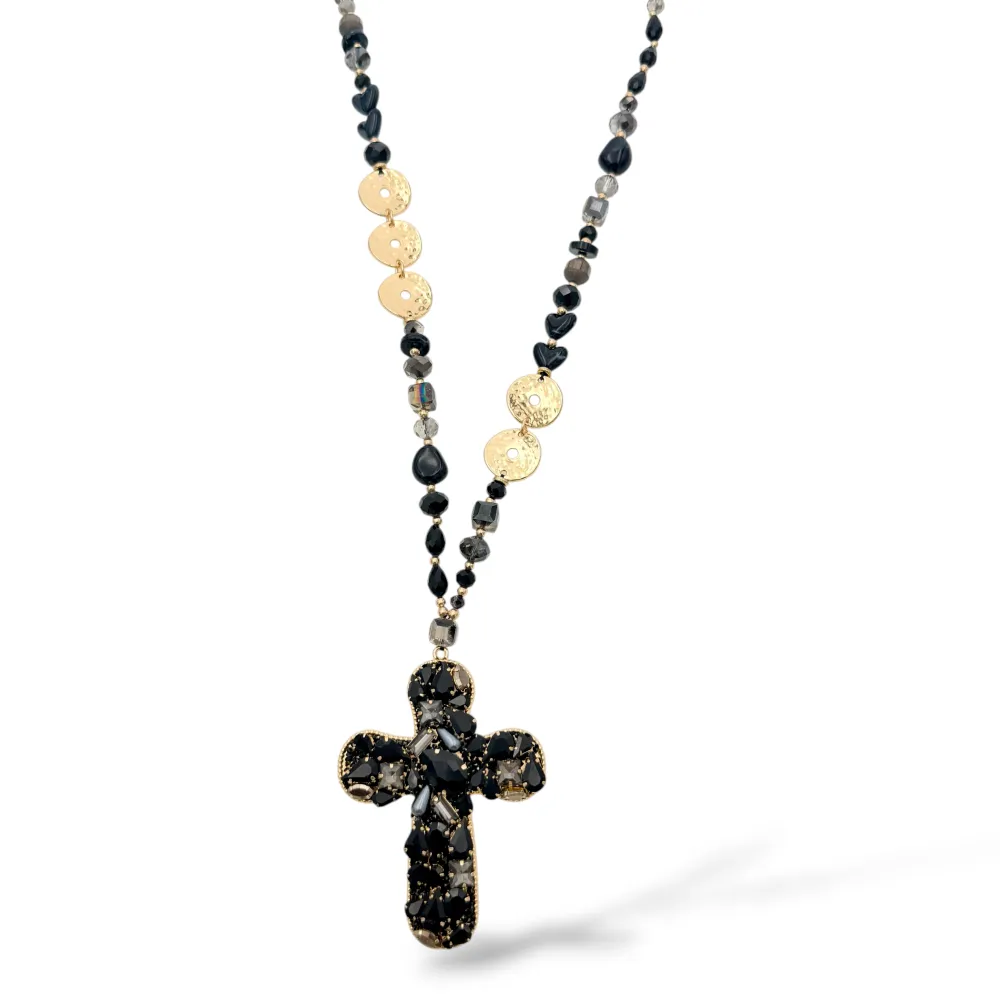 Croce-Collana Lunga in Acciaio - CML-732-714
