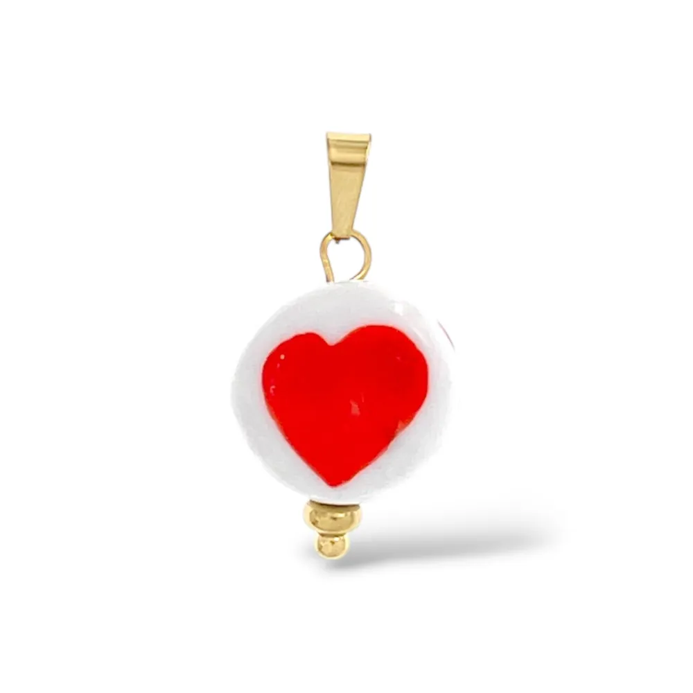 [DIY-801-016A 5PZ] Cuore-Ciondolo/Charms in Acciaio - DIY-801-016A 5PZ