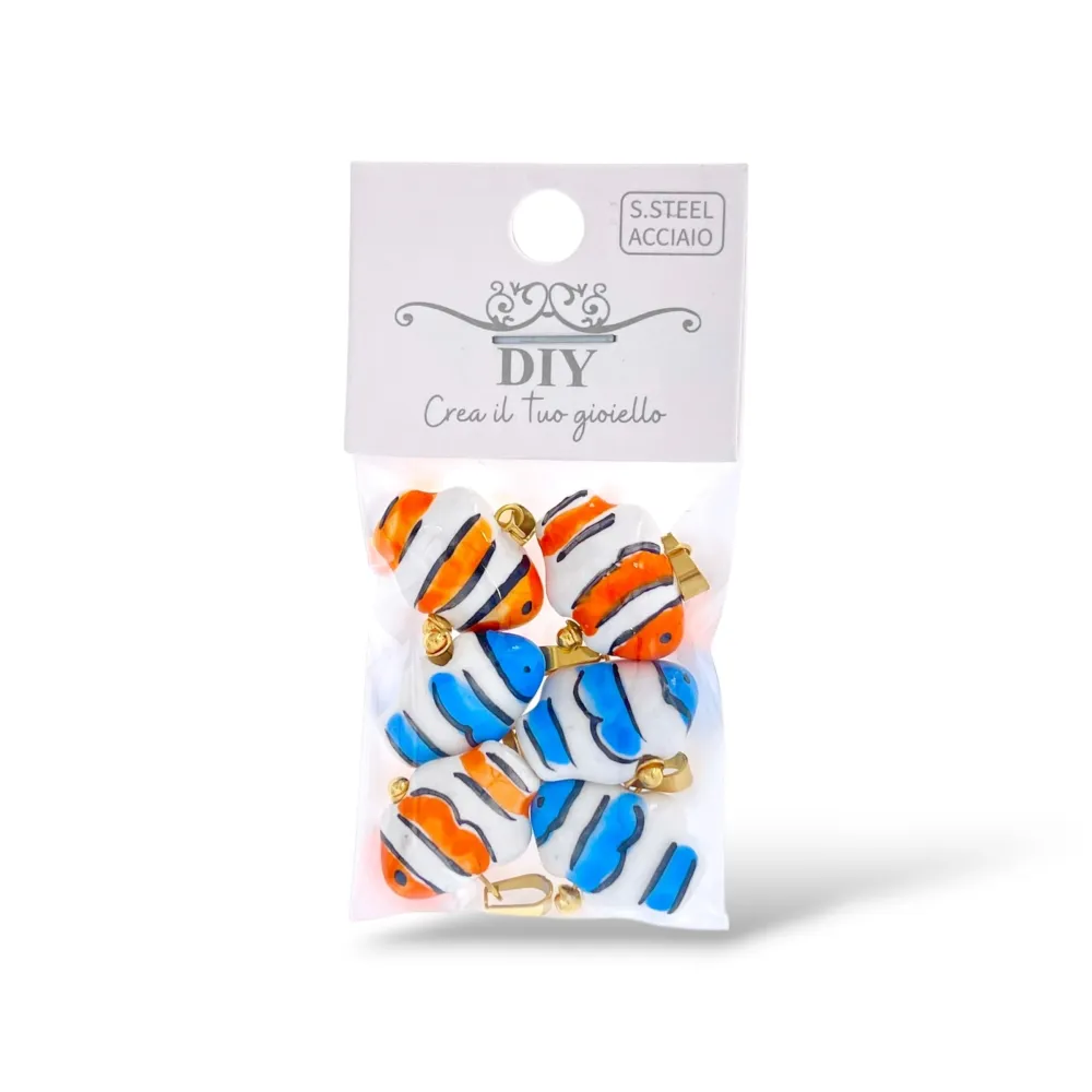 [DIY-801-021A 6PZ] Pesce-Ciondolo/Charms in Acciaio - DIY-801-021A 6PZ