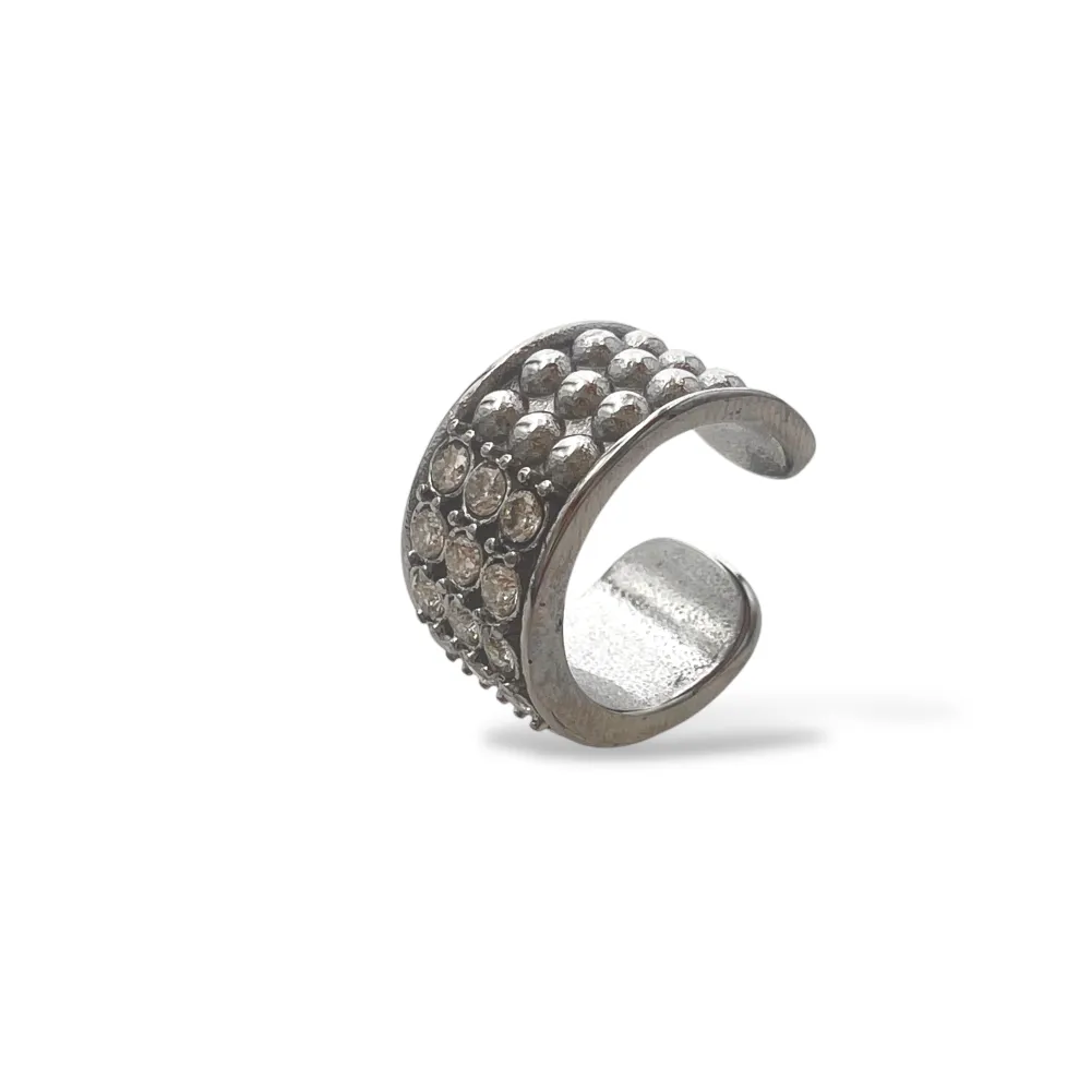 Orecchini Earcuff Zircone Acciaio - OR-103-AA7094E