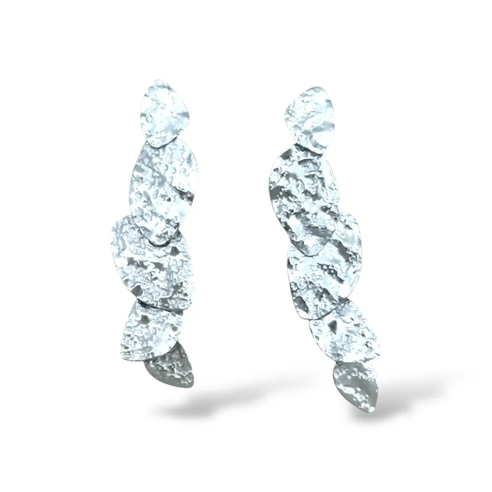 [OR-795-22736] Foglia-Orecchini in Acciaio - OR-795-22736 (Argento)