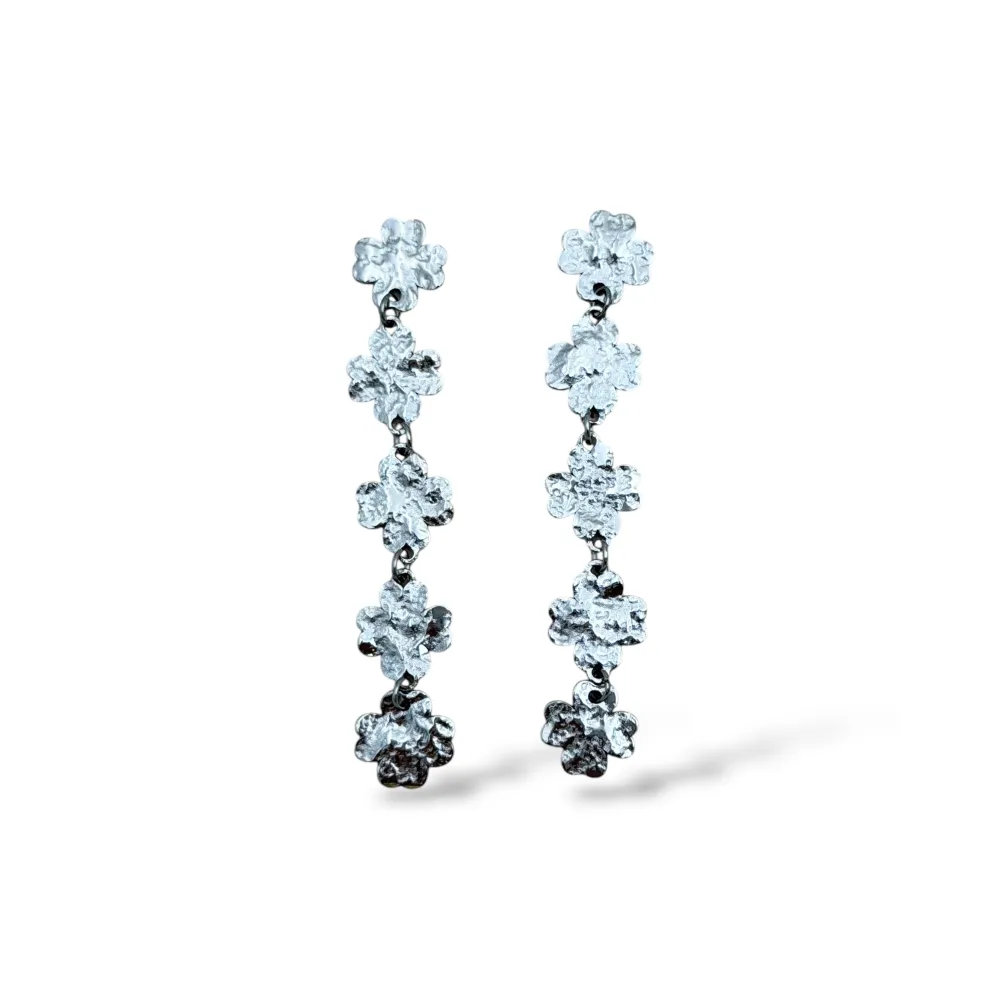 [OR-795-22951] Quadrifoglio-Orecchini in Acciaio - OR-795-22951 (Argento)