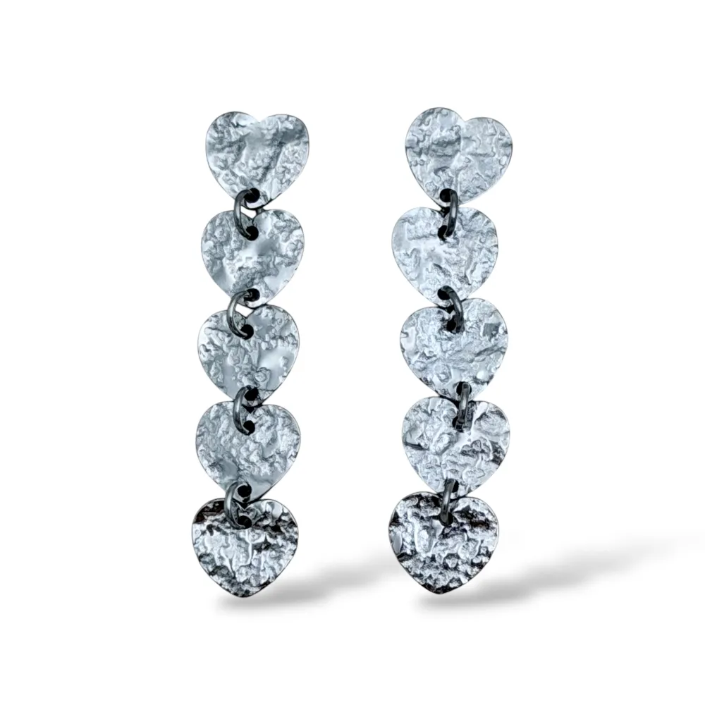 Cuore Pendenti-Orecchini in Acciaio - OR-795-22955