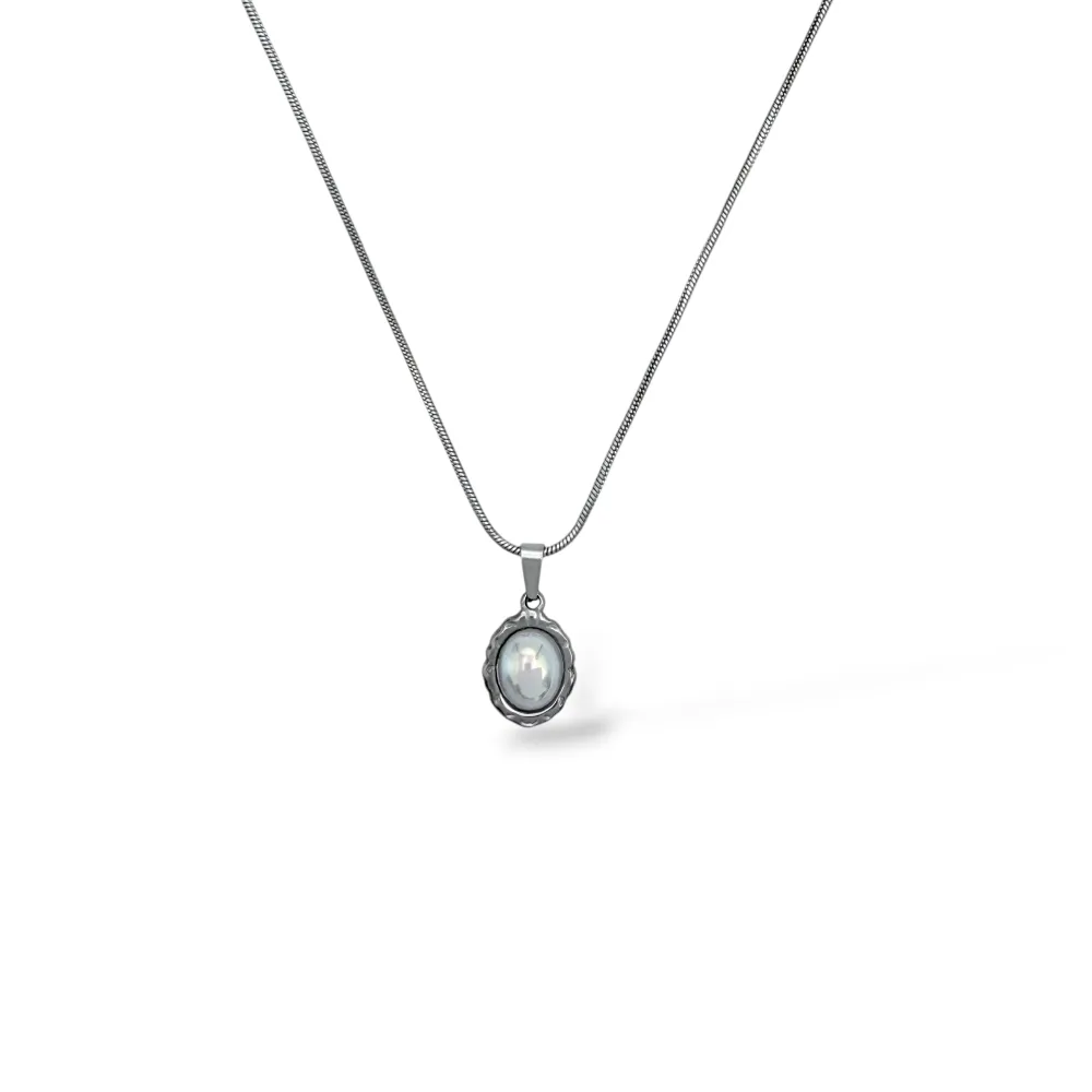 [CAC-413-3858] Tondo-Collana Corta in Acciaio - CAC-413-3858 (Argento)