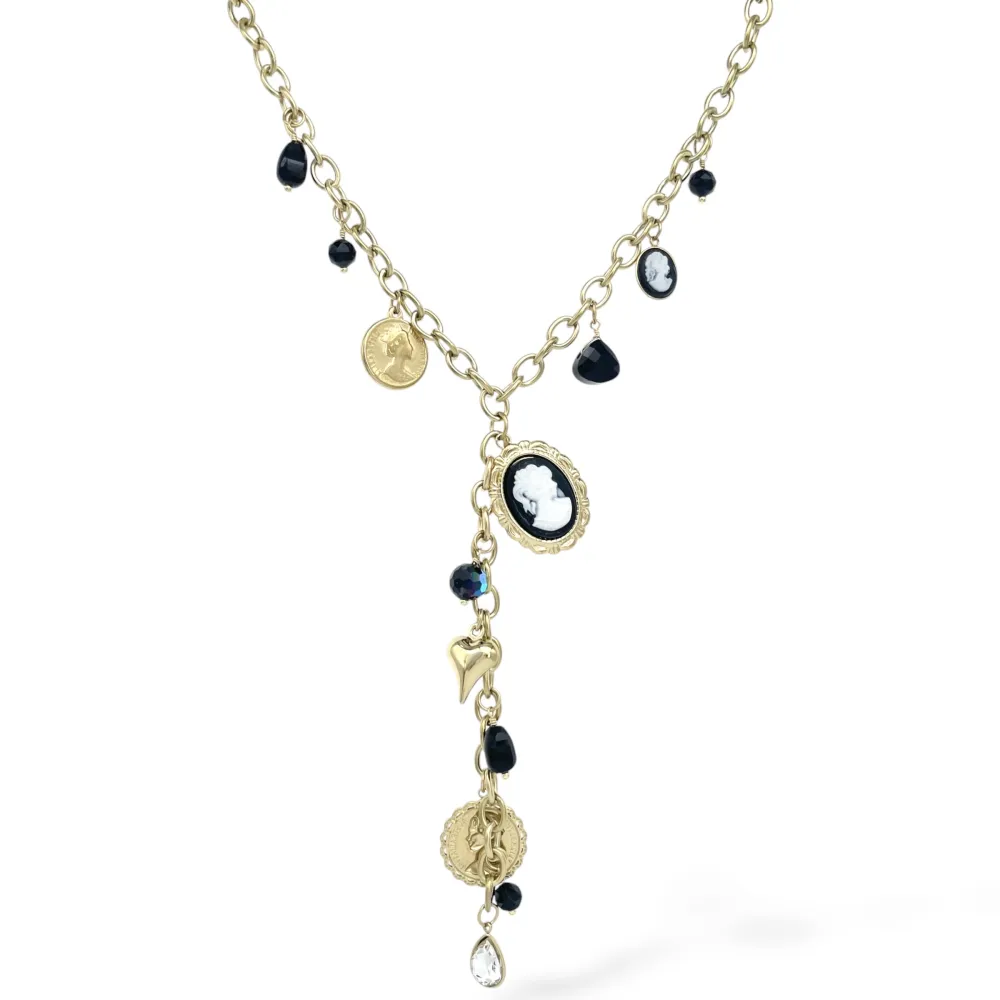 [CL-794-138] Cameo-Collana corta in Acciaio - CL-794-138