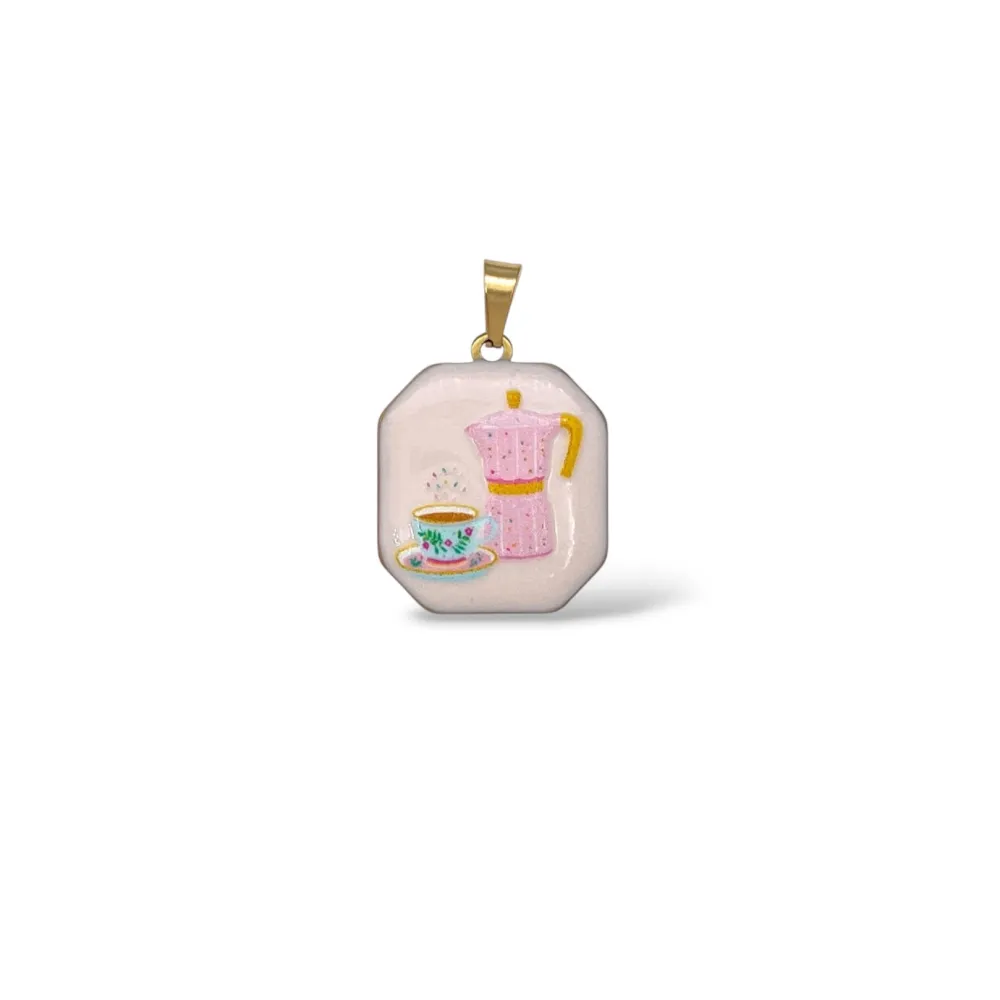 [DIY-413-Moka] Moka-Ciondolo/Charms in Acciaio - DIY-413-Moka