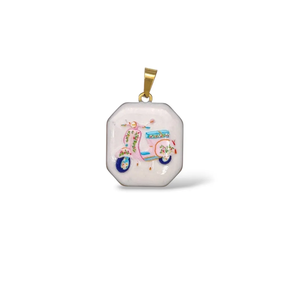 [DIY-413-Moto] Moto-Ciondolo/Charms in Acciaio - DIY-413-Moto