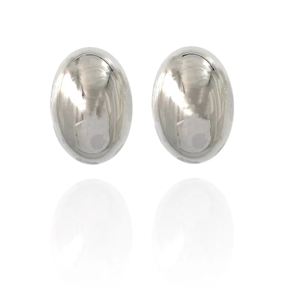 [OR-413-2636] Ovale-Orecchini in Acciaio - OR-413-2636 (Argento)