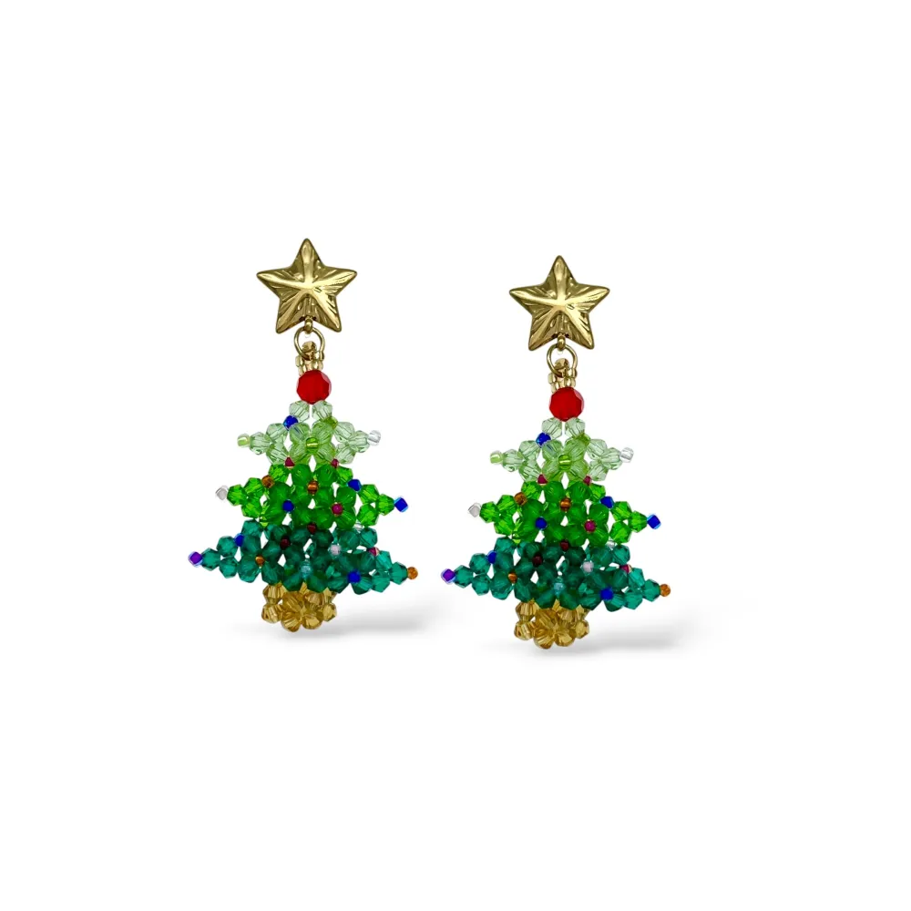 Albero Di Natale-Orecchini in Acciaio - OR-794-164