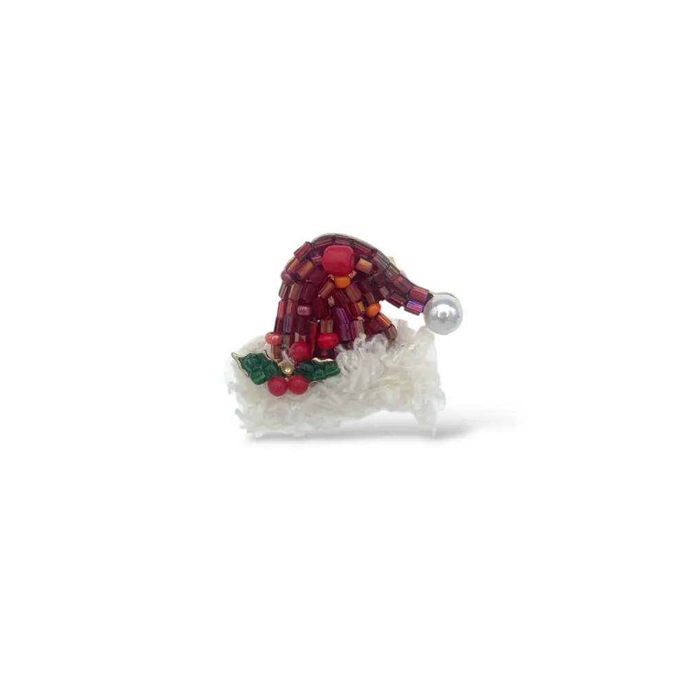 [SPM-781-40] Cappello Di Natale-Spilla di Natale in Resina - SPM-781-40