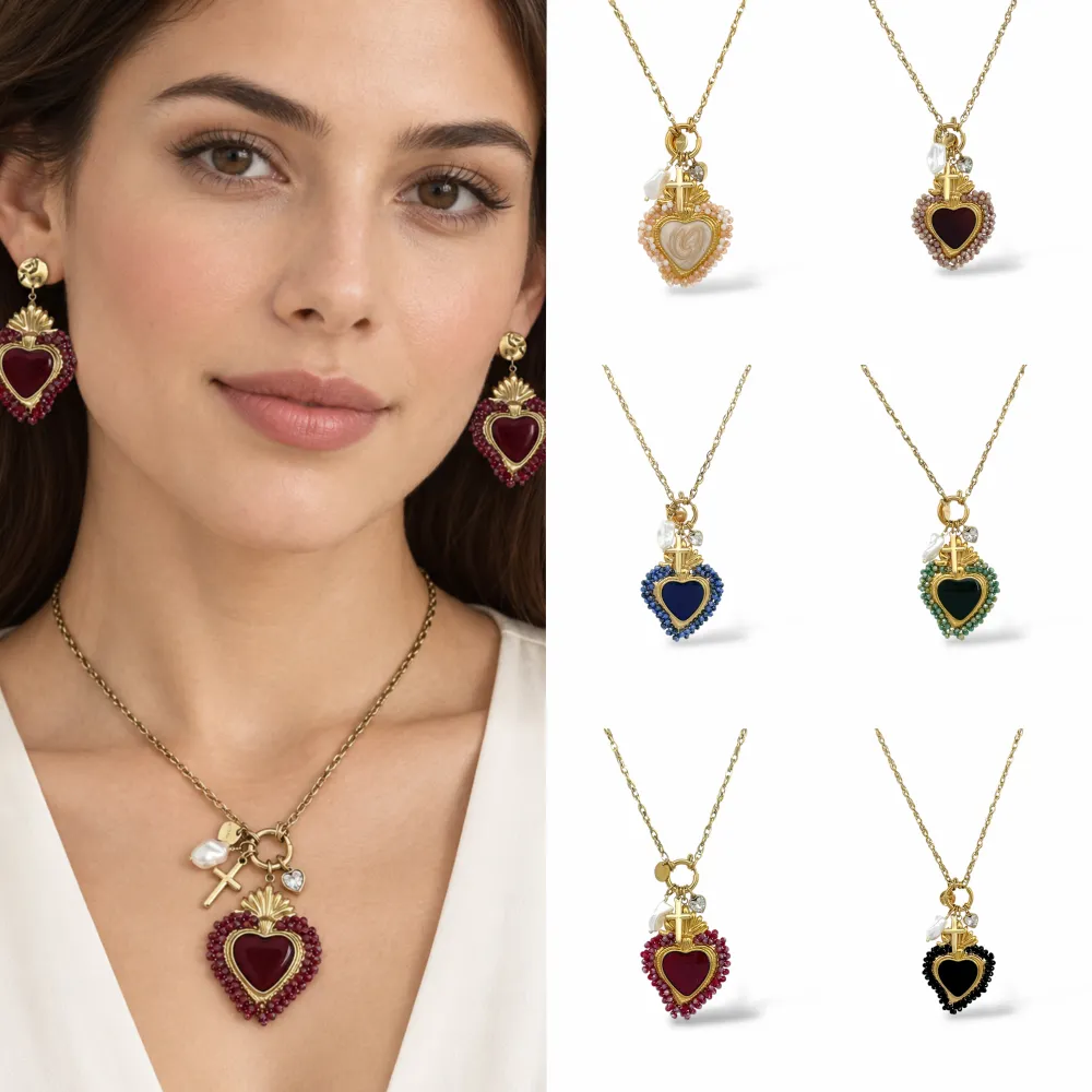 Sacro Cuore-Collana Corta in Acciaio - CAC-794-141