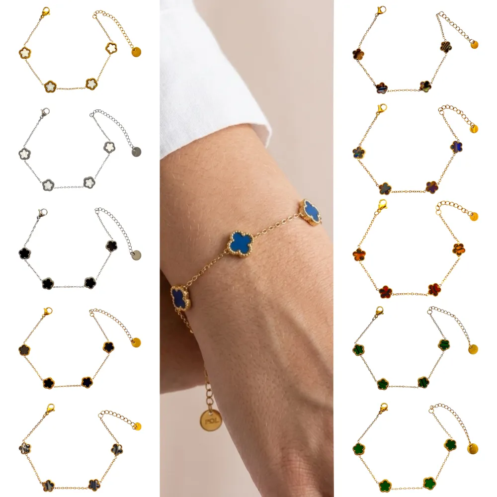 Fiore piccolo Colorato -Bracciale in Acciaio con Chiusura - BAC-413-2765/9MM