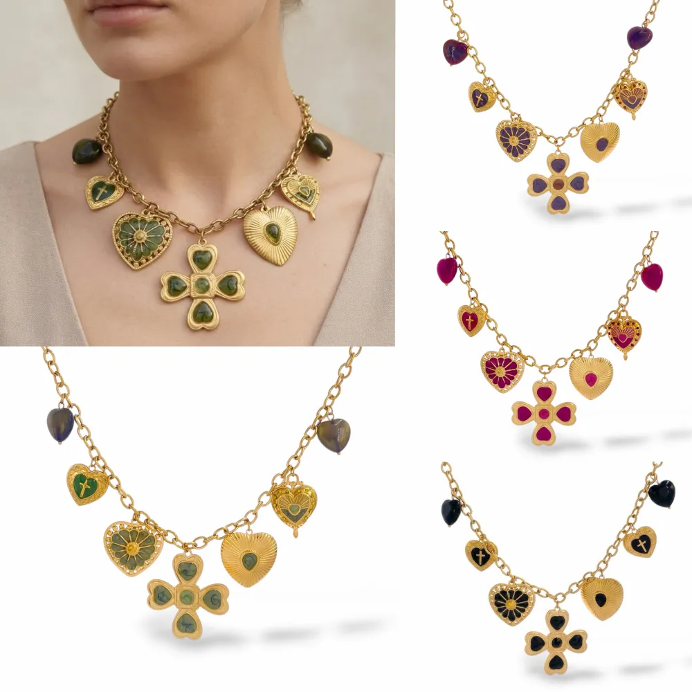 Croce E Cuoce-Collana Corta Moda in Acciaio - CAC-732-748