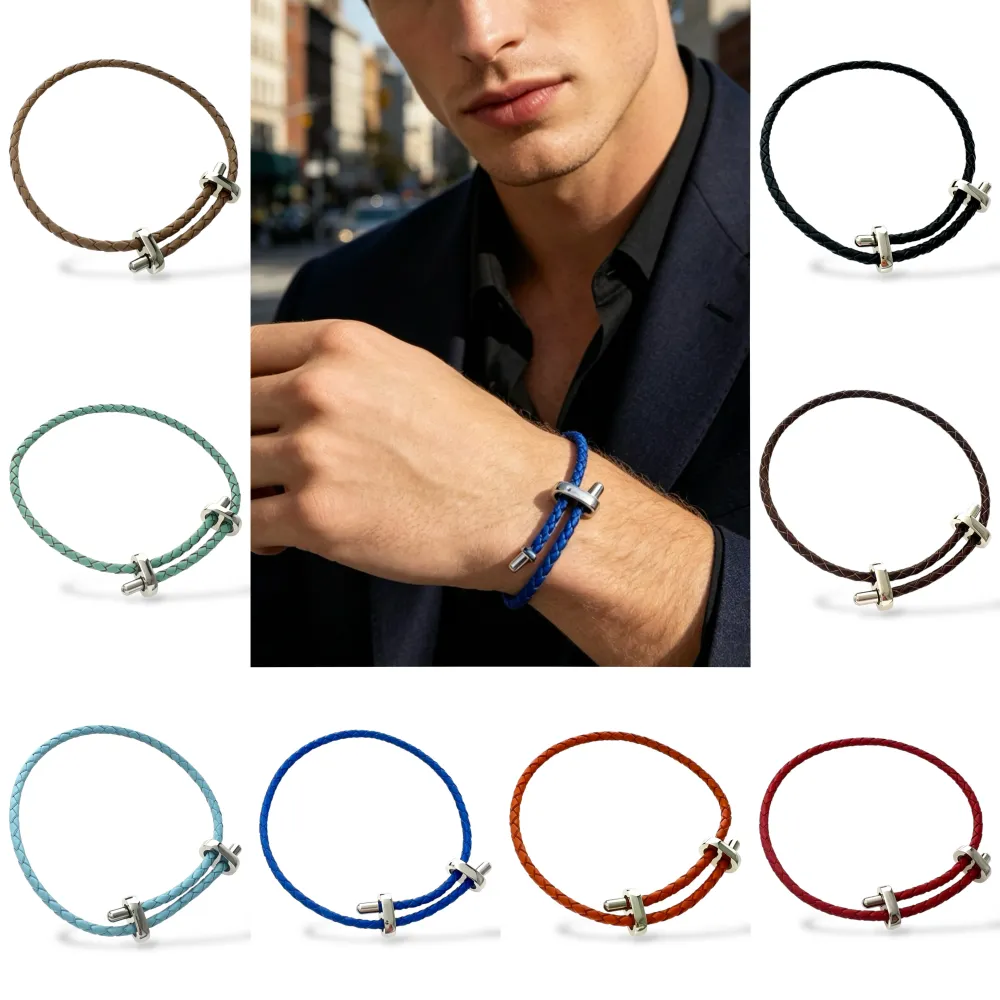 [CL-797-03] Calamita-Bracciale regolabile in Acciaio da Uomo - CL-797-03 (Bianco)
