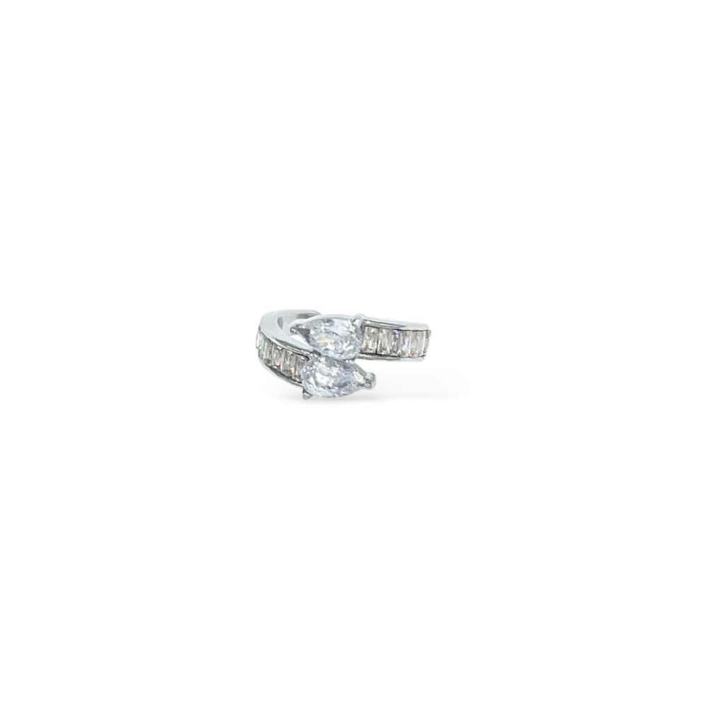 [OR-795-22723] Goccia Punto Luce-Earcuff In Acciaio - OR-795-22723 (Argento)