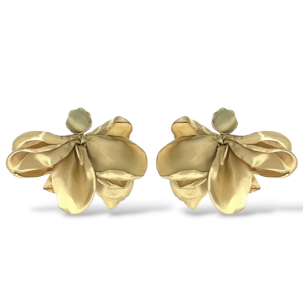 Fiore Tessuto-Orecchini Moda In Acciaio - OR-732-793