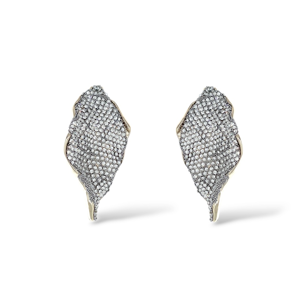 [OR-759-39] Foglia-Orecchini Moda - OR-759-39 (Argento)
