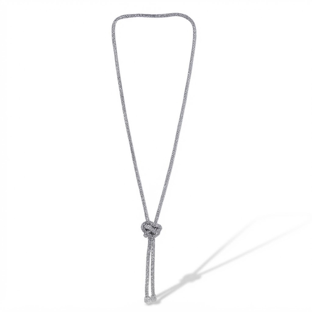 [CAL-759-48] Nodo-Collana Lunga in Acciaio - CAL-759-48 (Argento)