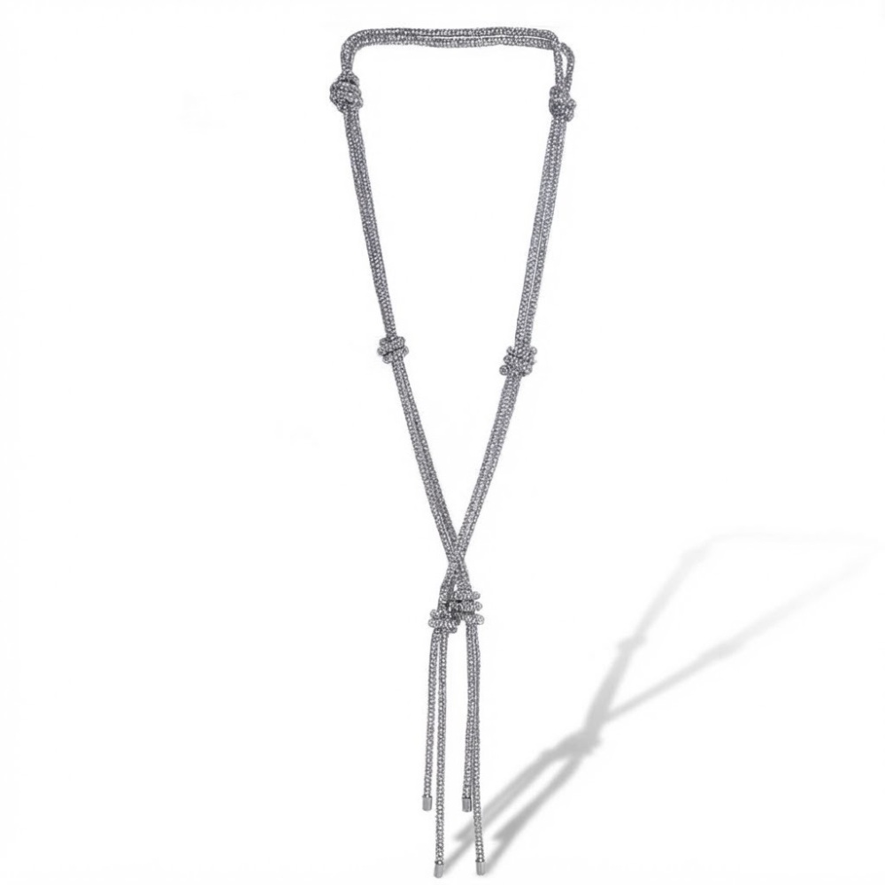 Treccia-Collana Lunga in Acciaio - CAL-759-44