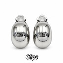 Cerchio -Orecchini Clip in Acciaio - OR-103-AA7381E