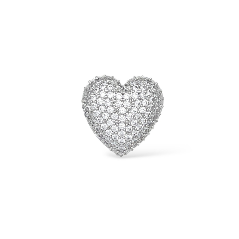 [SPM-506-535] Cuore-Spille Magnetiche con Zirconia - SPM-506-535 (Argento)