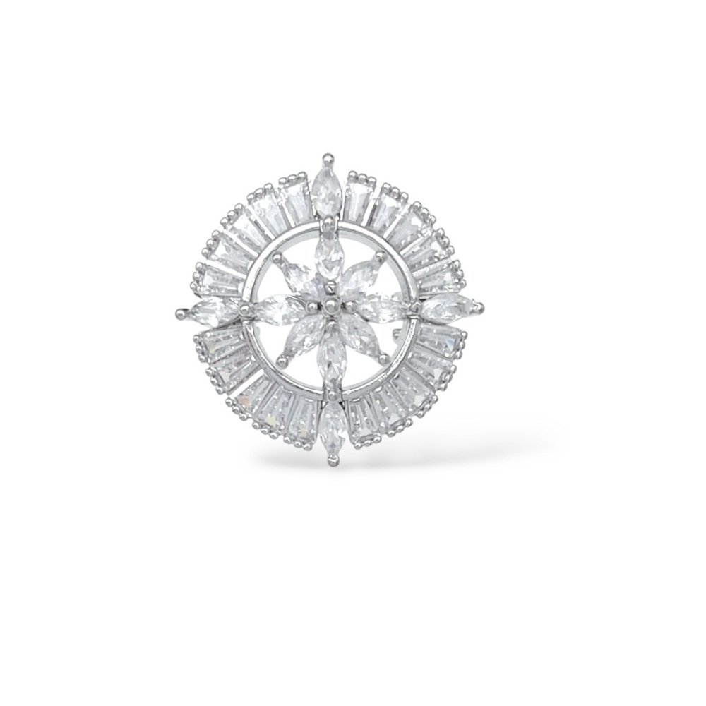 [SPM-506-540] Fiore-Spille con Zirconia - SPM-506-540 (Argento)