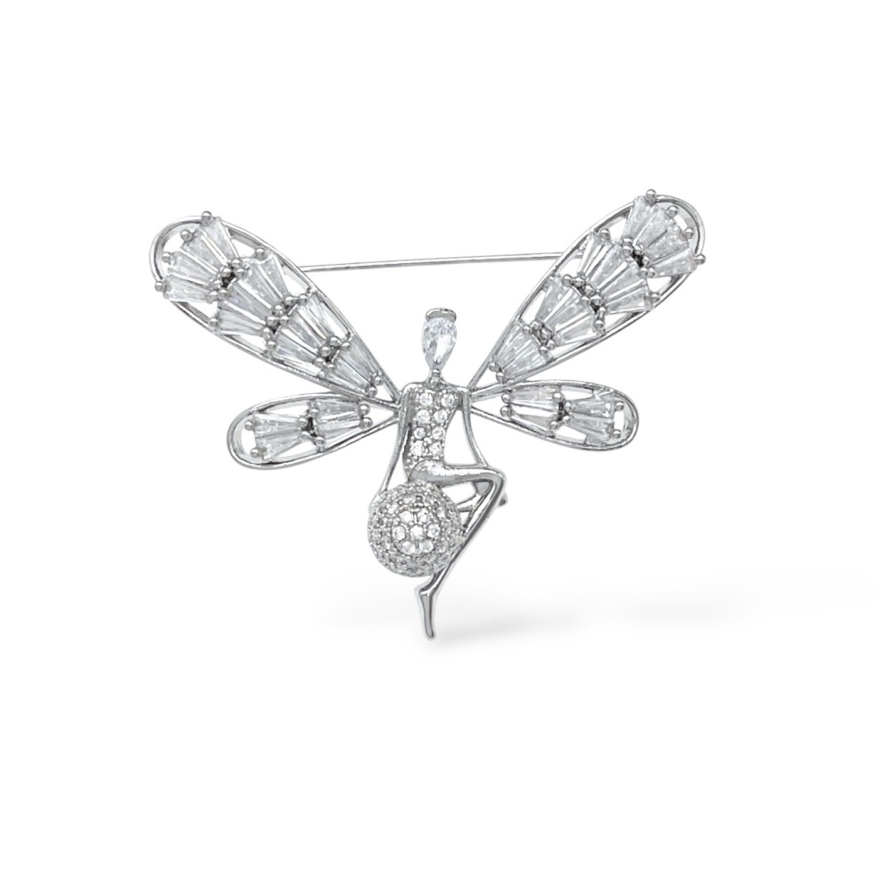 [SP-506-511] Fata-Spilla con Zirconia - SP-506-511 (Argento)