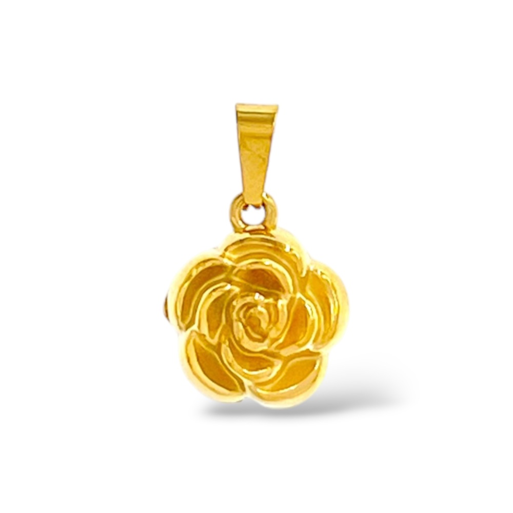 Rosa-Ciondolo/Charms in Acciaio - DIY-413-220
