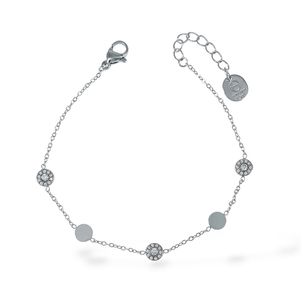 [BR-103-AA6803B] Tondo-Bracciale in Acciaio - BR-103-AA6803B (Argento)
