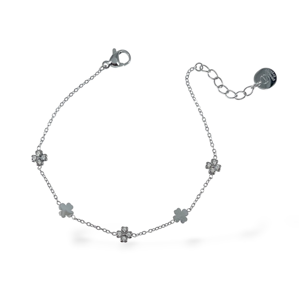 [BR-103-AA6808B] Quadrifoglio-Bracciale in Acciaio - BR-103-AA6808B (Argento)