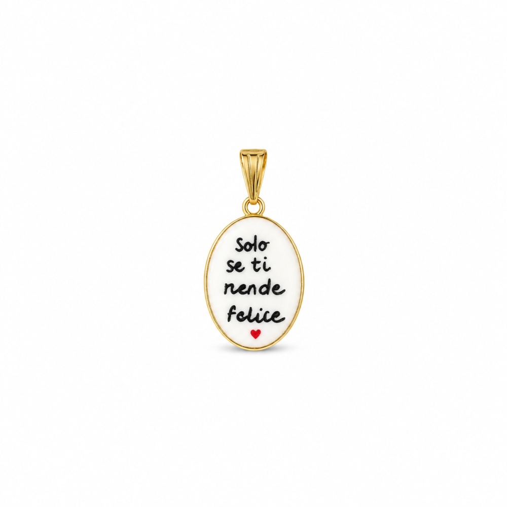 Solo Se Ti Rende Felice-Ciondolo/Charms in Acciaio - DIY-732-9