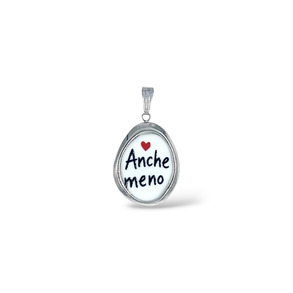 [DIY-732-3] ❤️Anche Meno-Ciondolo/Charms in Acciaio - DIY-732-3 (Argento)