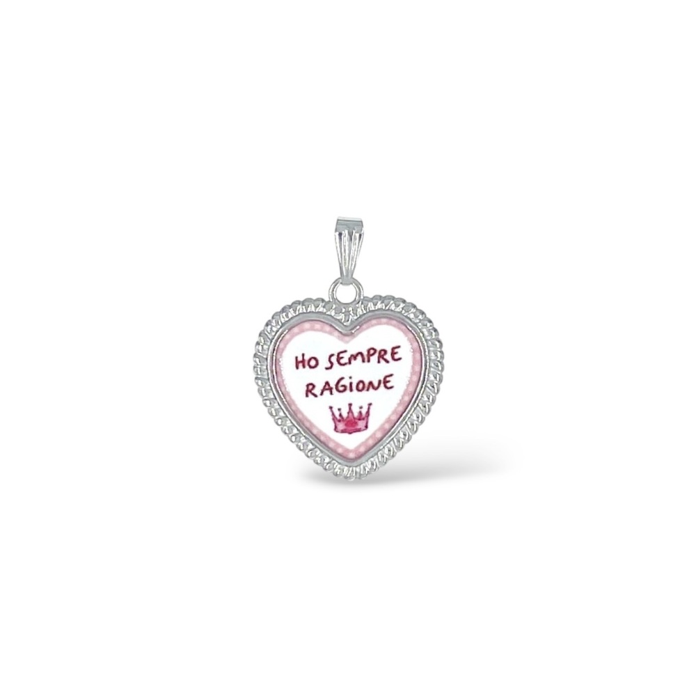 [DIY-732-1] Ho Sempre Ragione-Ciondolo/Charms in Acciaio - DIY-732-1 (Argento)