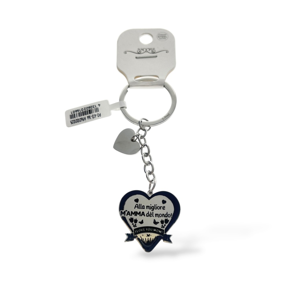 [PO-413-166] Alla migliore mamma del mondo- Portachiave in Acciaio - PO-413-166