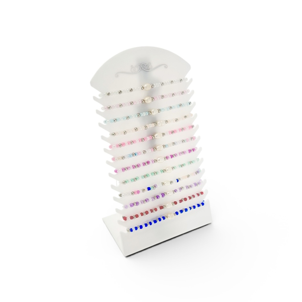 [BPM-191-160] Perline Colorate- 12 Pz Bracciali Regolabili - BPM-191-160