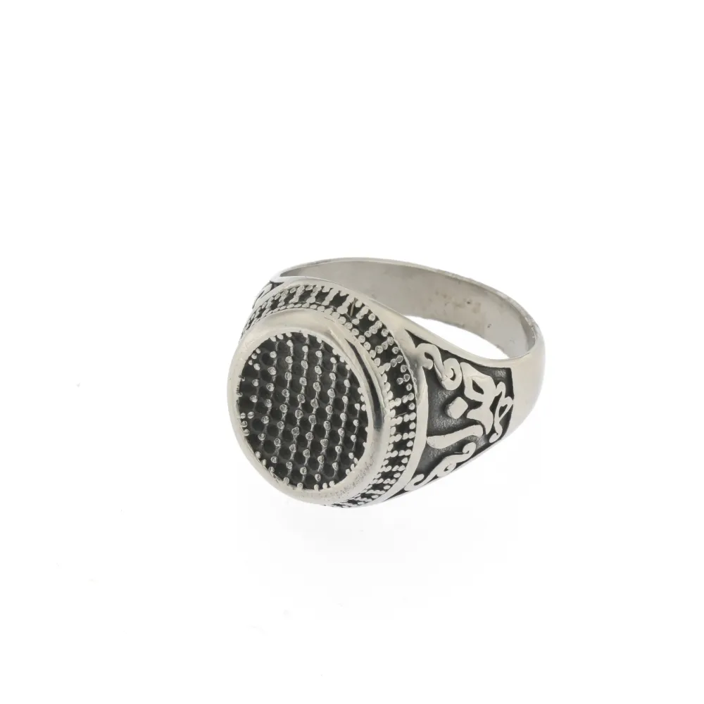 Puntinato Ovale - Anello da Uomo
