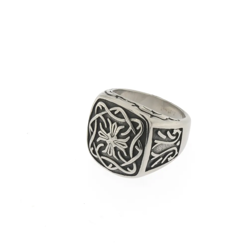Croce Stilizzata  - Anello da Uomo