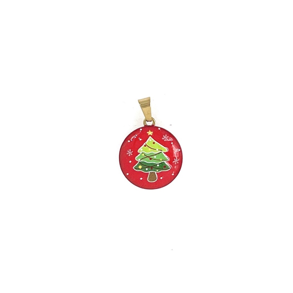 [DIY-413-Albero Natale] Albero Natale-Ciondolo/Charms in Acciaio - DIY-413-Albero Natale
