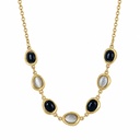 Ovale Occhio Di Gatto-Collana corta in Acciaio - CL-794-143