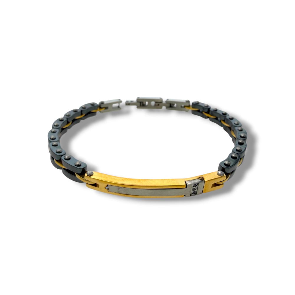 corda metallica Punto Luce -Bracciale Uomo in Acciaio - BR-775-106