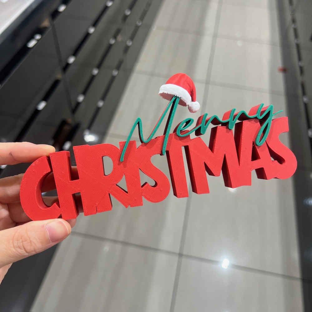 Merry Christmas-Scritta in 3D OMAGGIO - OMAGGIO MERRY CHRISTMAS
