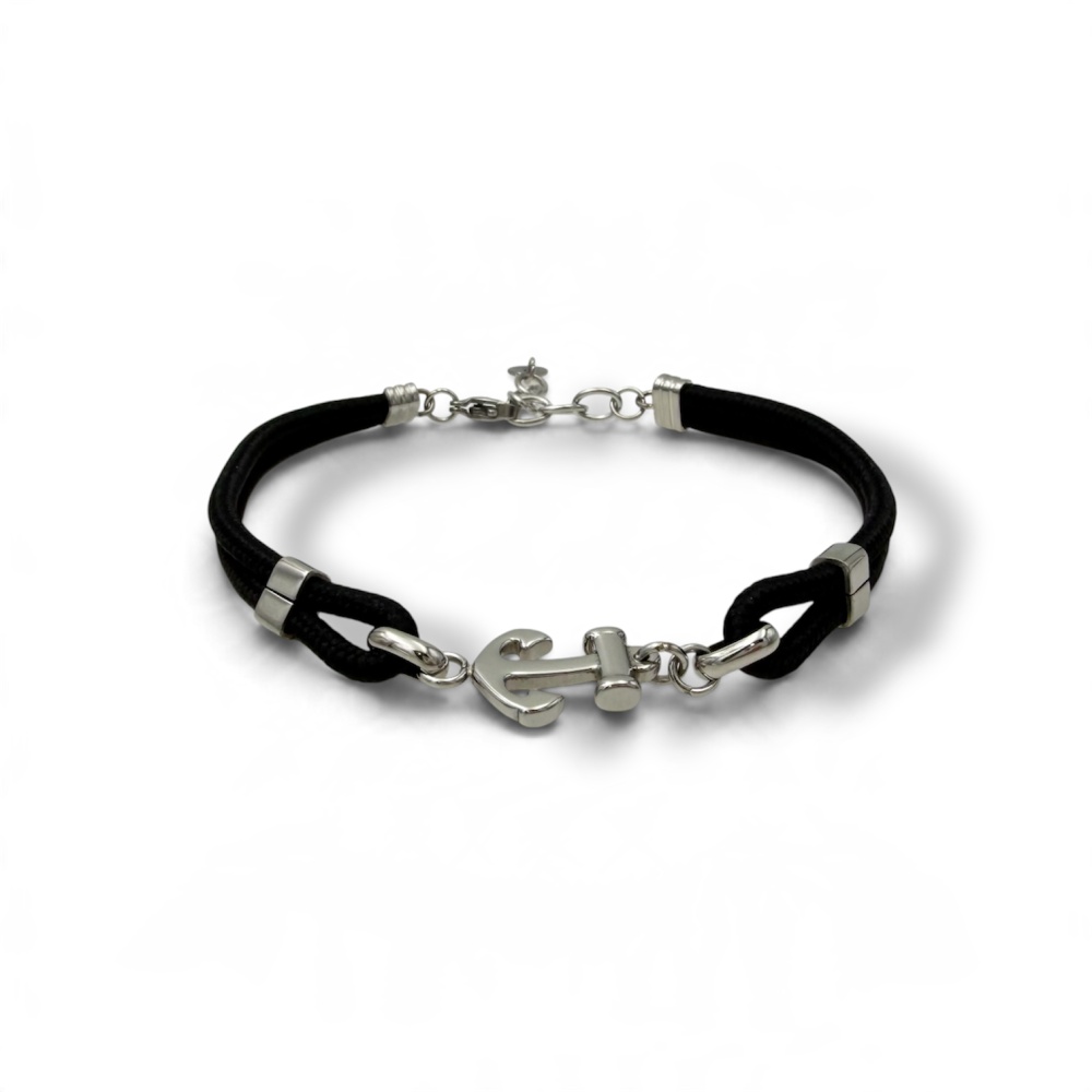 [BAU-720-47] Àncora-Bracciale in Acciaio da uomo - BAU-720-47 (Nero)