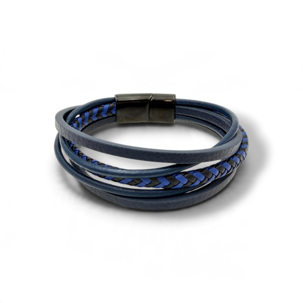 [BAU-600-H186] Multifili-Bracciale Uomo in Acciaio - BAU-600-H186