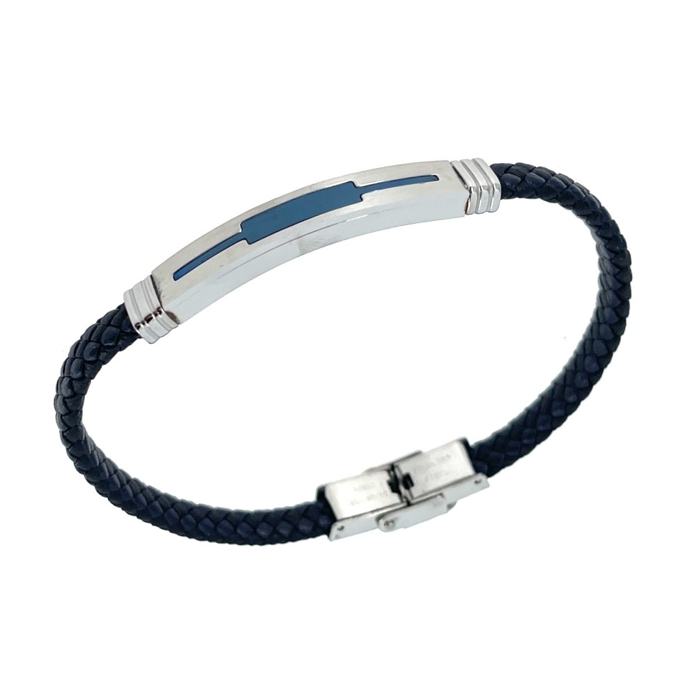 [BR-775-92] Bracciale in Acciaio da Uomo - BR-775-92 (Nero)