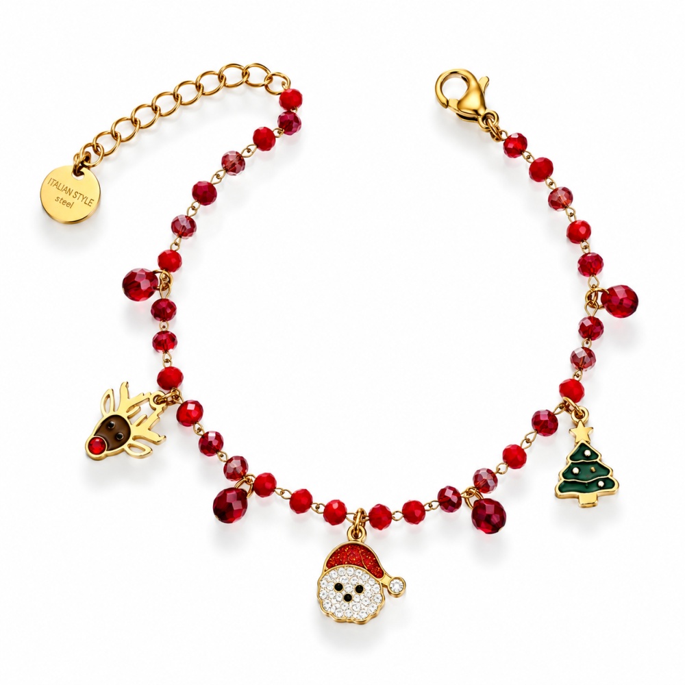 Natale Renna-Bracciale in Acciaio - BR-103-AA912B