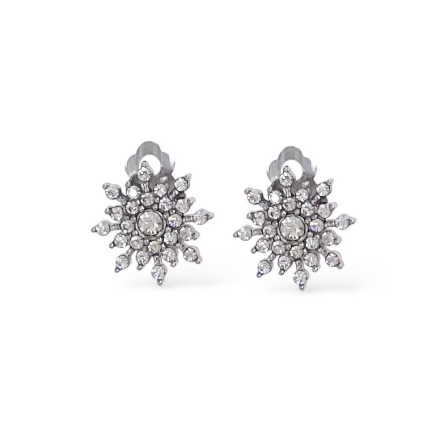 [OR-795-19820J] Fiocco di neve-Orecchini Clips in Acciaio - OR-795-19820J (Argento)