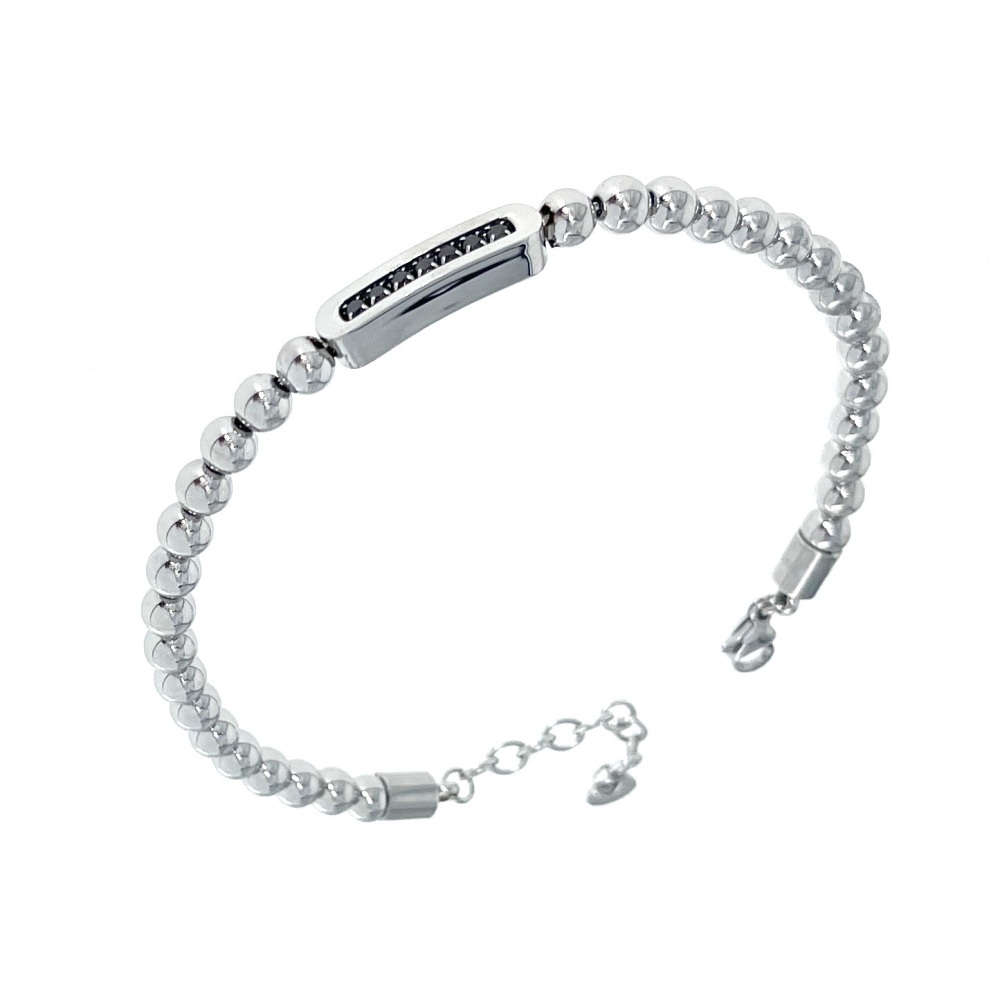 [BAU-600-H15] Semplice-Bracciale in Acciaio da Uomo - BAU-600-H15